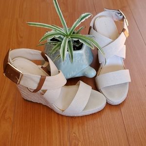 Banana Republic Flax Wedge Espadrilles Sandals